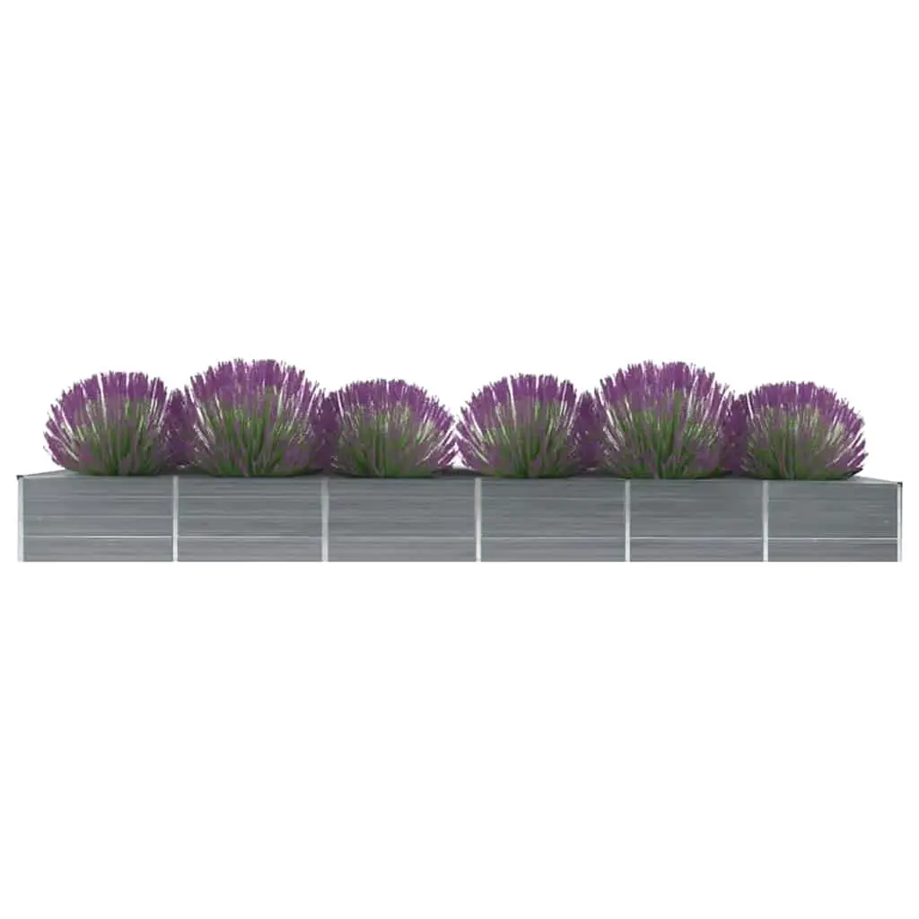 Garden Raised Bed Galvanised Steel Planter Box Outdoor Flowers Vegetables Herbs