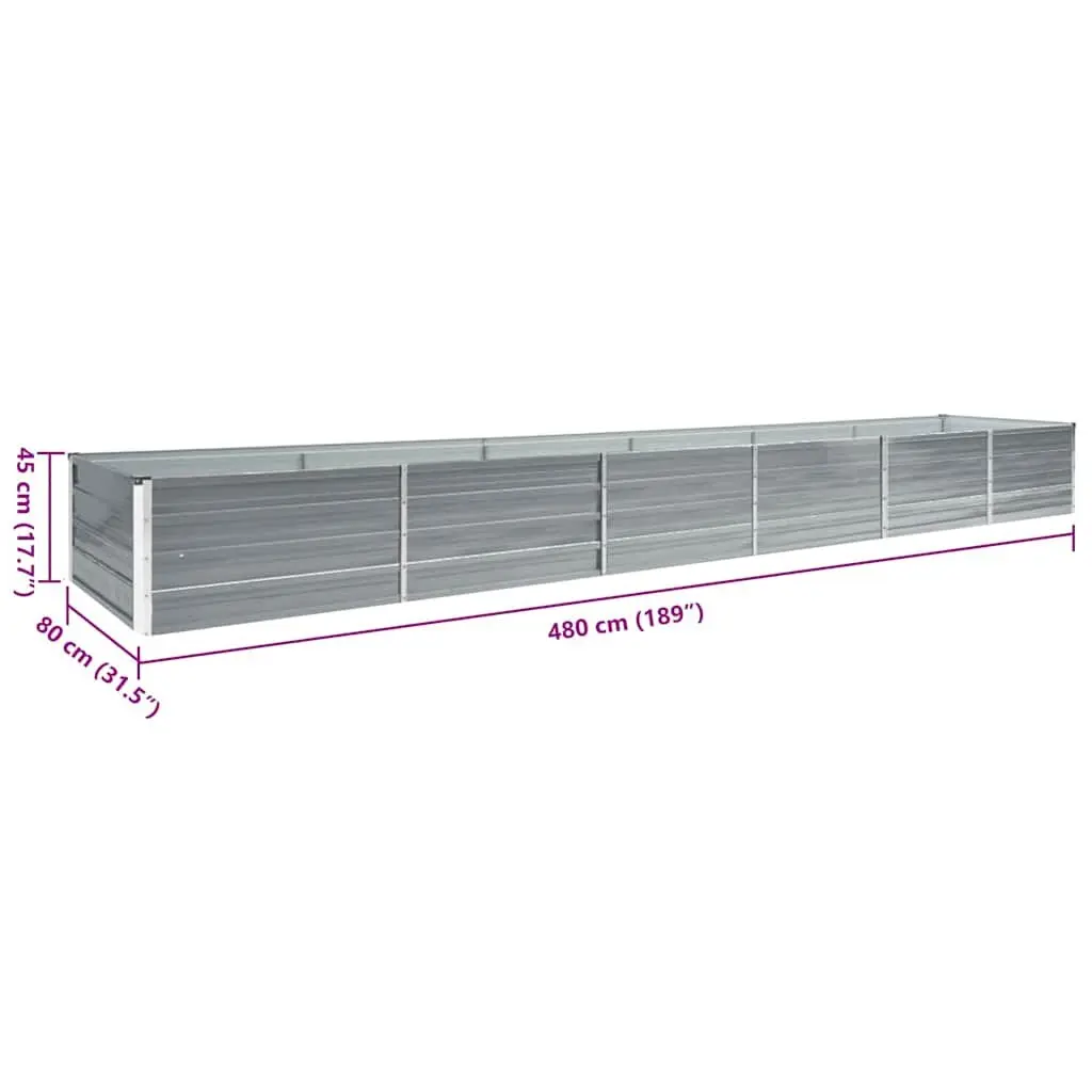 Garden Raised Bed Galvanised Steel Planter Box Outdoor Flowers Vegetables Herbs