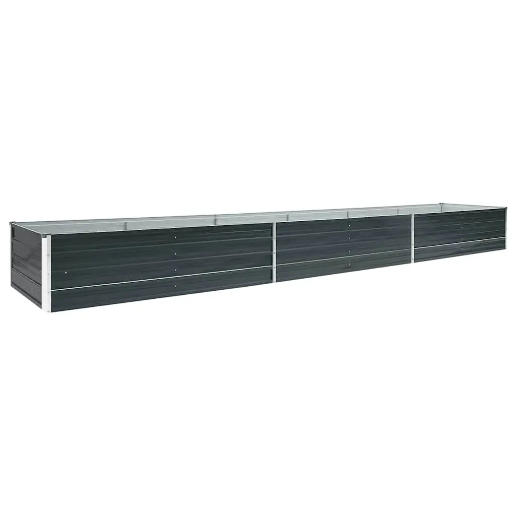 Raised Garden Bed Planter Box Outdoor Galvanised Steel 480x80x45cm Anthracite