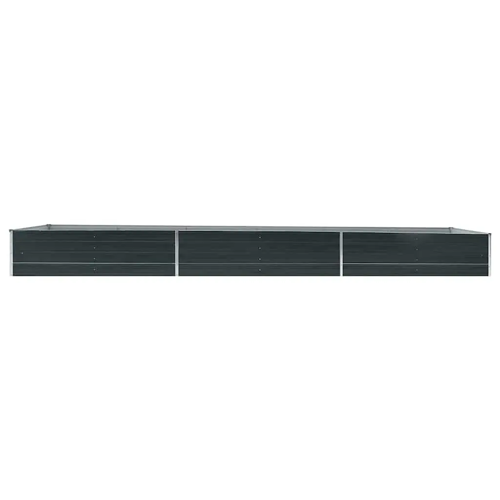 Raised Garden Bed Planter Box Outdoor Galvanised Steel 480x80x45cm Anthracite