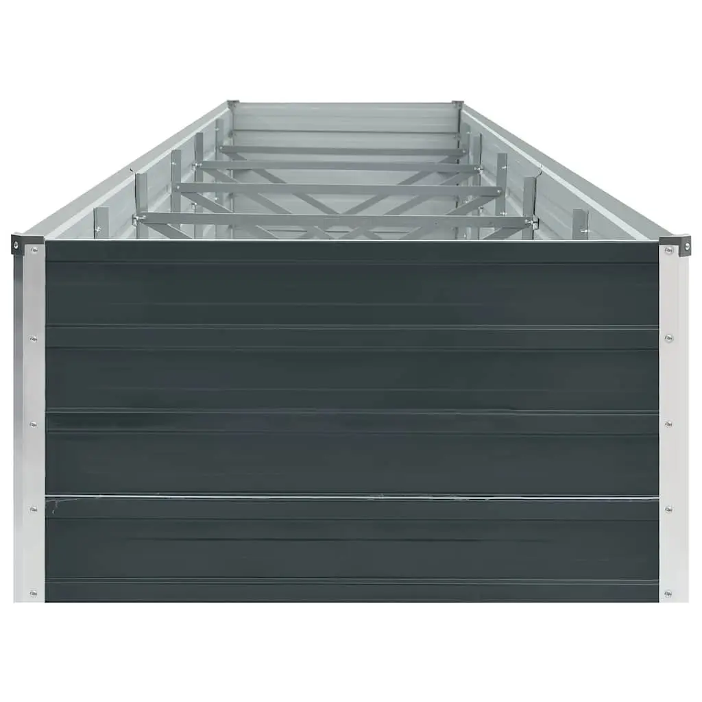 Raised Garden Bed Planter Box Outdoor Galvanised Steel 480x80x45cm Anthracite