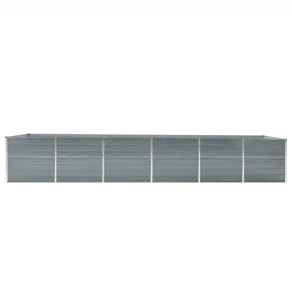 Galvanised Steel Raised Garden Bed Outdoor Planter Box for Flowers Vegetables Herbs 480 x 80 x 77 cm