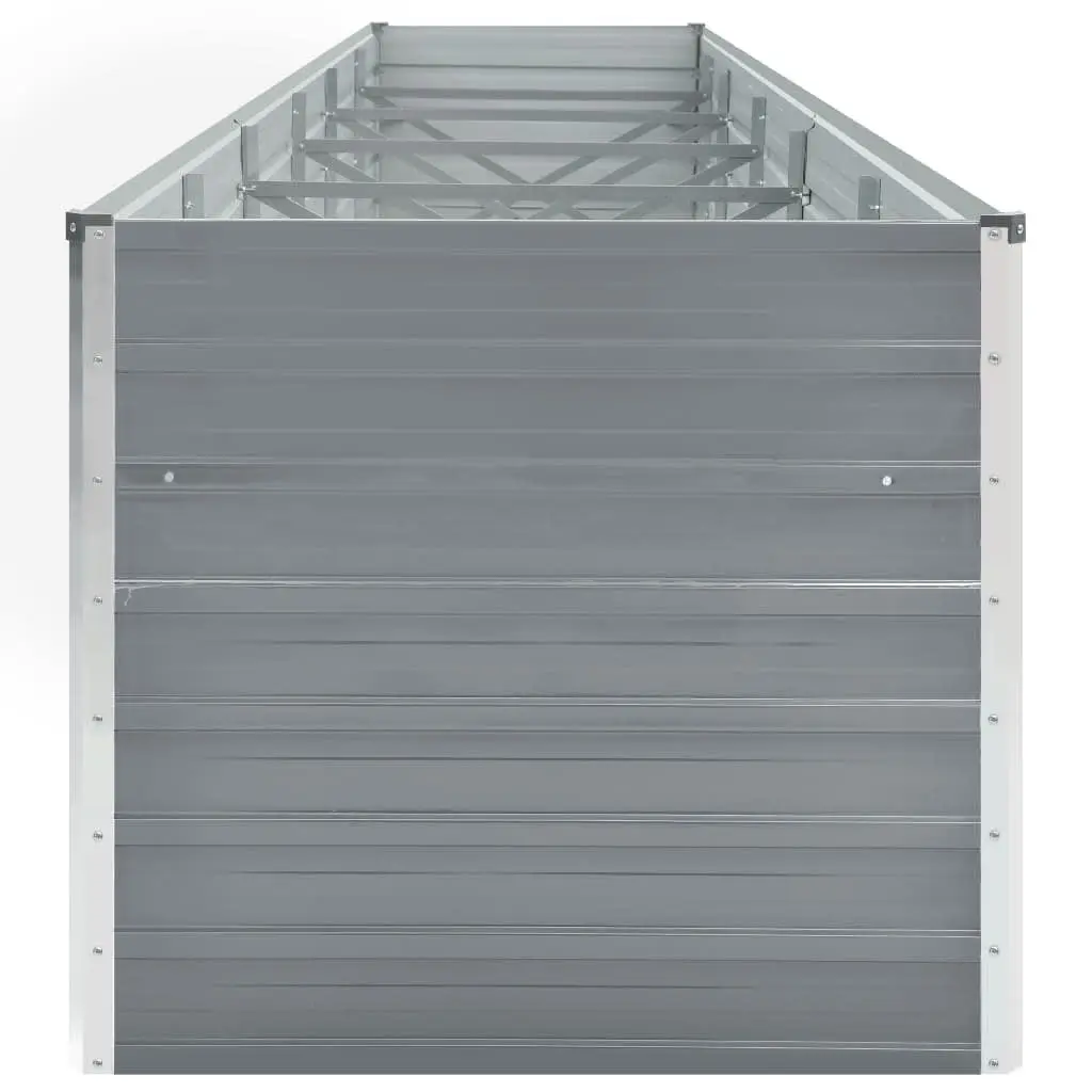 Galvanised Steel Raised Garden Bed Outdoor Planter Box for Flowers Vegetables Herbs 480 x 80 x 77 cm