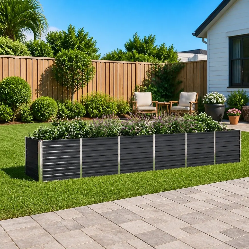 Raised Garden Bed Planter Box Outdoor Vegetables Flowers Herbs Growing Container