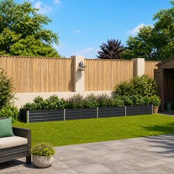 Raised Garden Bed Dimensions 600 x 80 x 45 cm, Anthracite