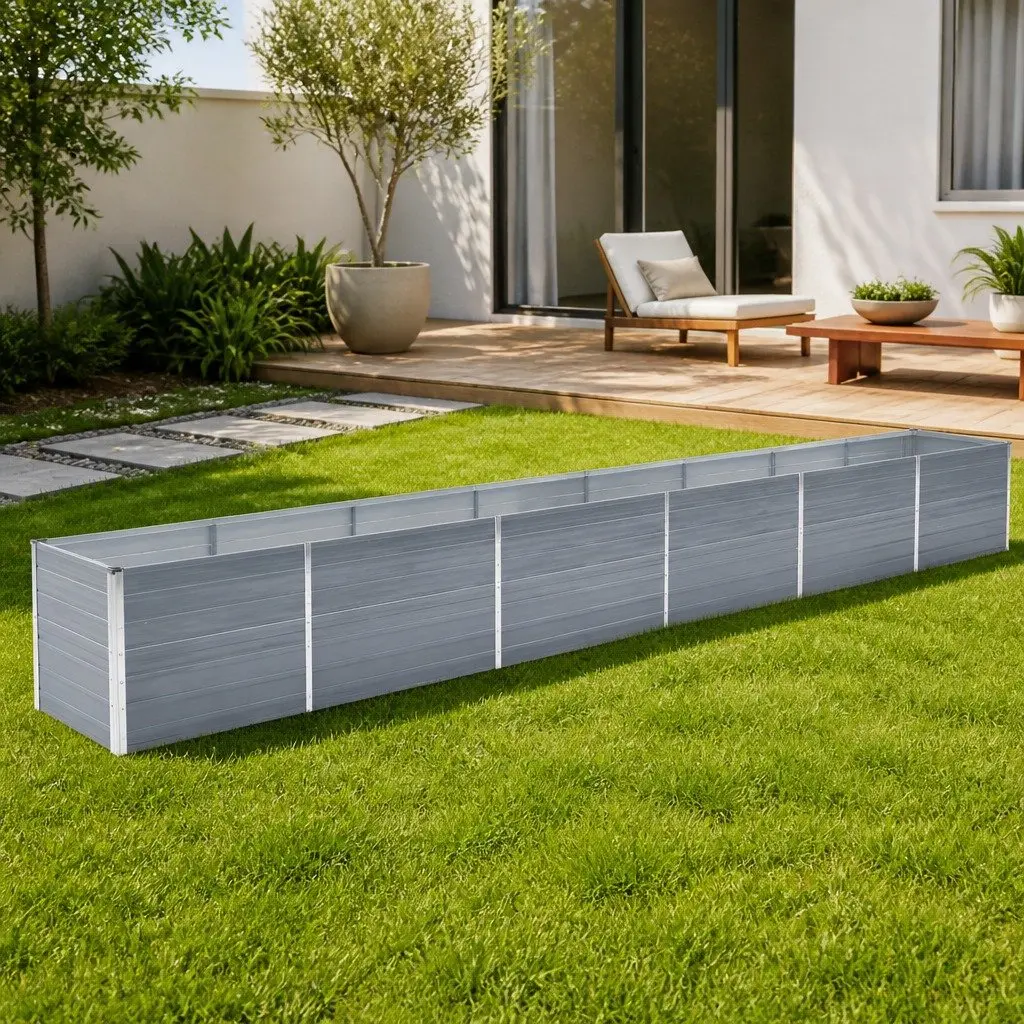 Raised Garden Bed Planter Box in Grey
