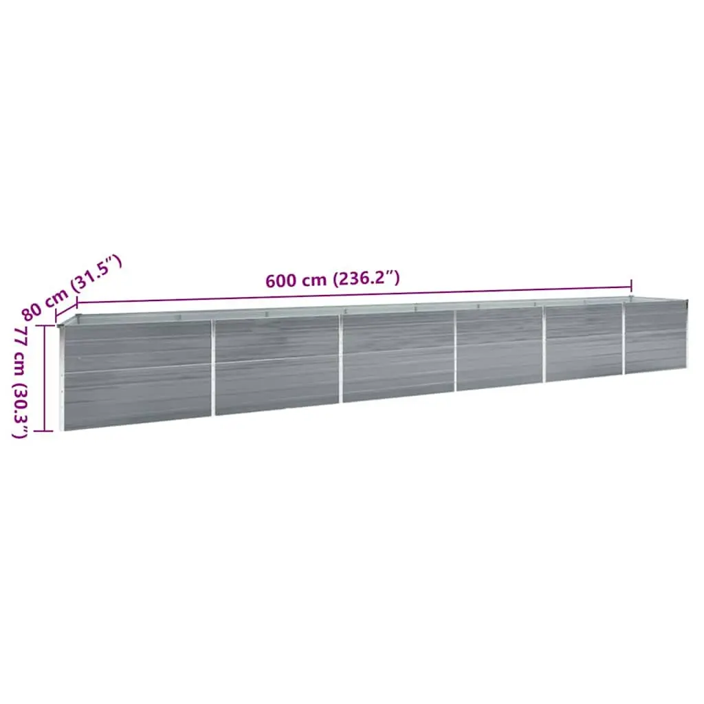 Raised Garden Bed Planter Box in Grey