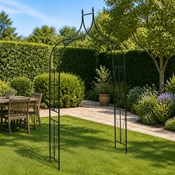 Garden Arch Specifications: 142 x 37 x 275 cm Dark Green