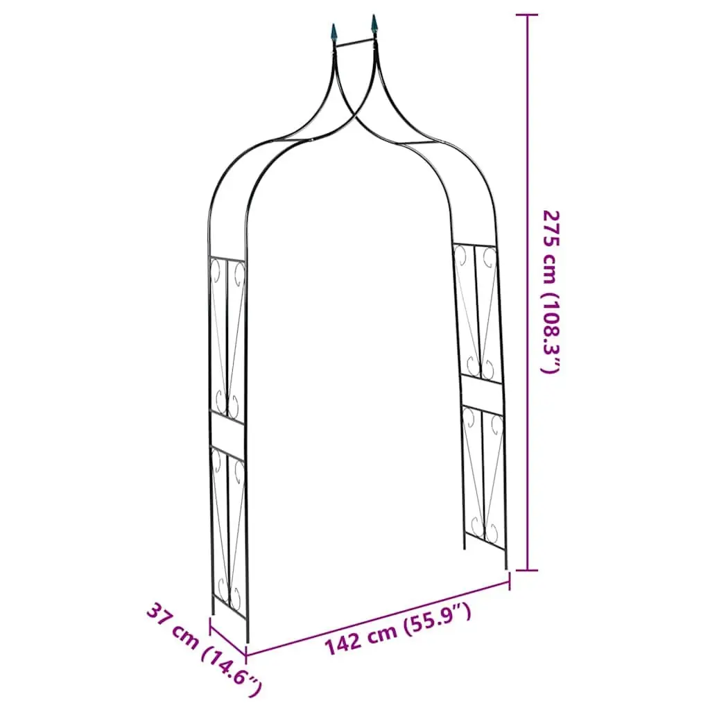 Garden Arch Dark Green Outdoor Arbour Wedding Trellis Climbing Plants Decorative
