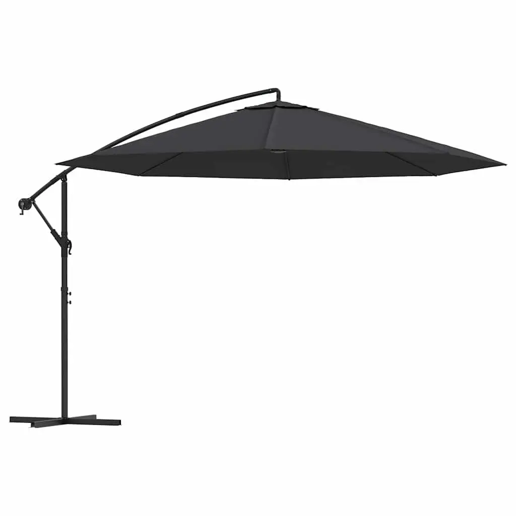 Cantilever Garden Parasol 350cm Outdoor Hanging Sunshade Umbrella Black