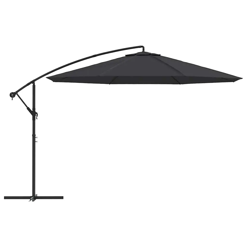Cantilever Garden Parasol 350cm Outdoor Hanging Sunshade Umbrella Black