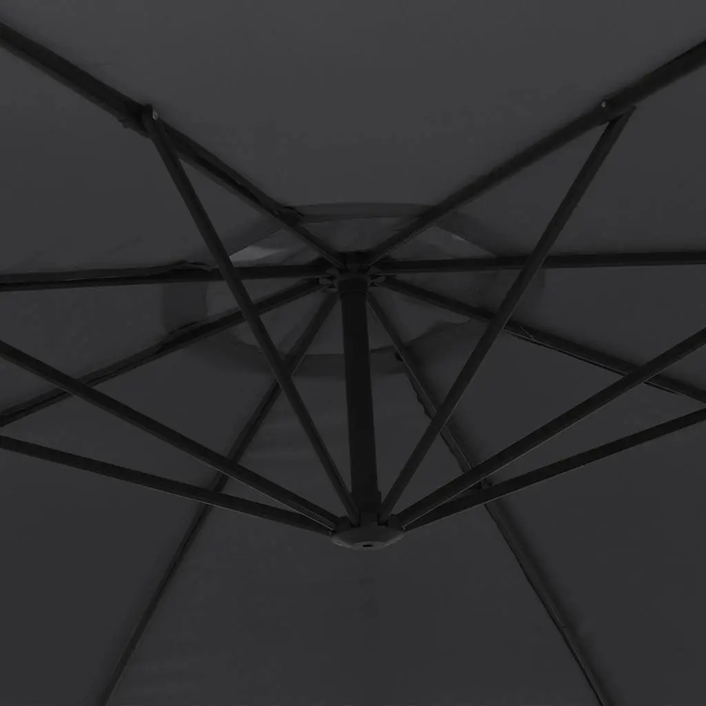 Cantilever Garden Parasol 350cm Outdoor Hanging Sunshade Umbrella Black