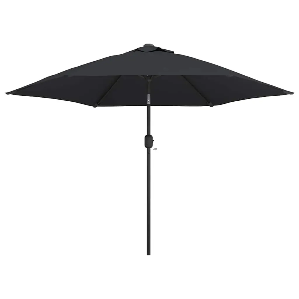 Garden Parasol Outdoor Umbrella 300cm with Solar LED Lights Tilting Steel Pole