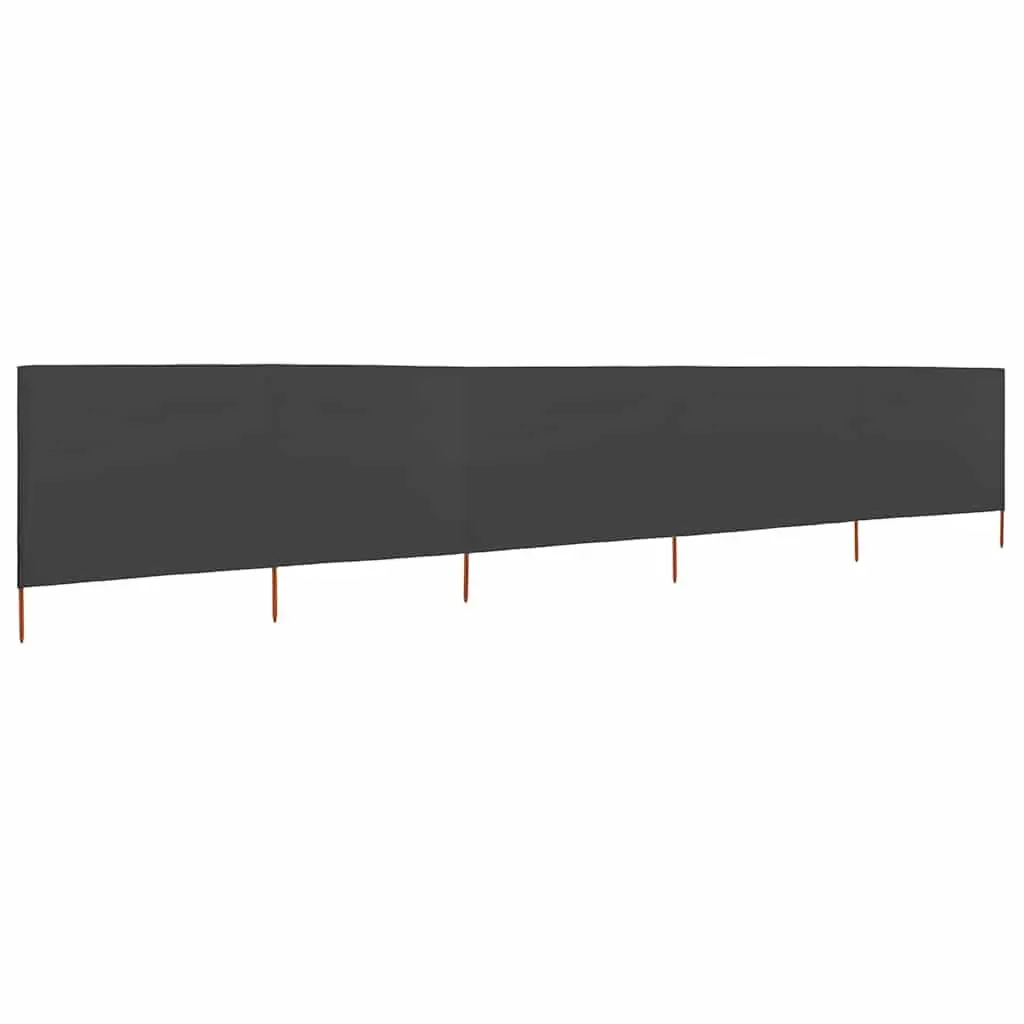 5-Panel Folding Wind Screen Outdoor Garden Shelter Anthracite 600x80cm