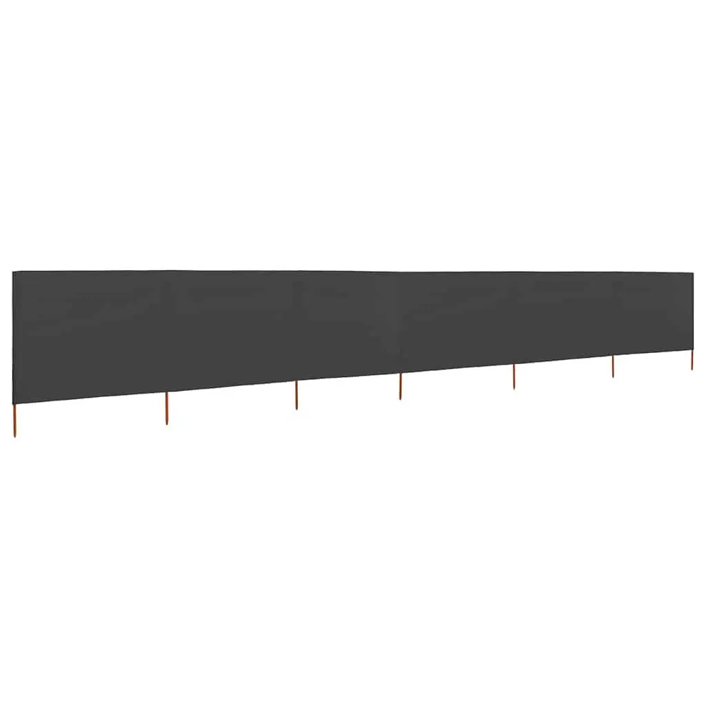 6-Panel Folding Wind Screen Outdoor Garden Shelter Fabric Anthracite 800x160cm
