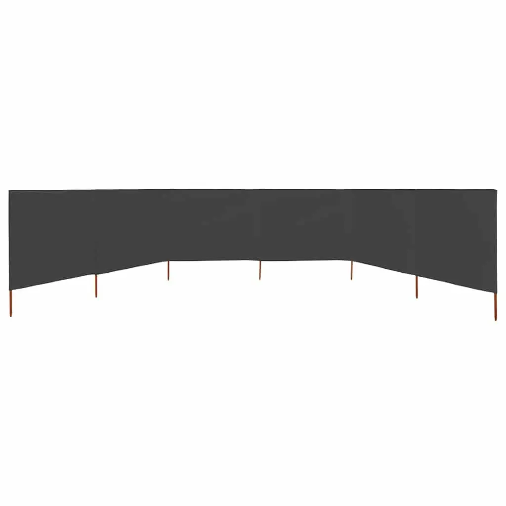 6-Panel Folding Wind Screen Outdoor Garden Shelter Fabric Anthracite 800x160cm