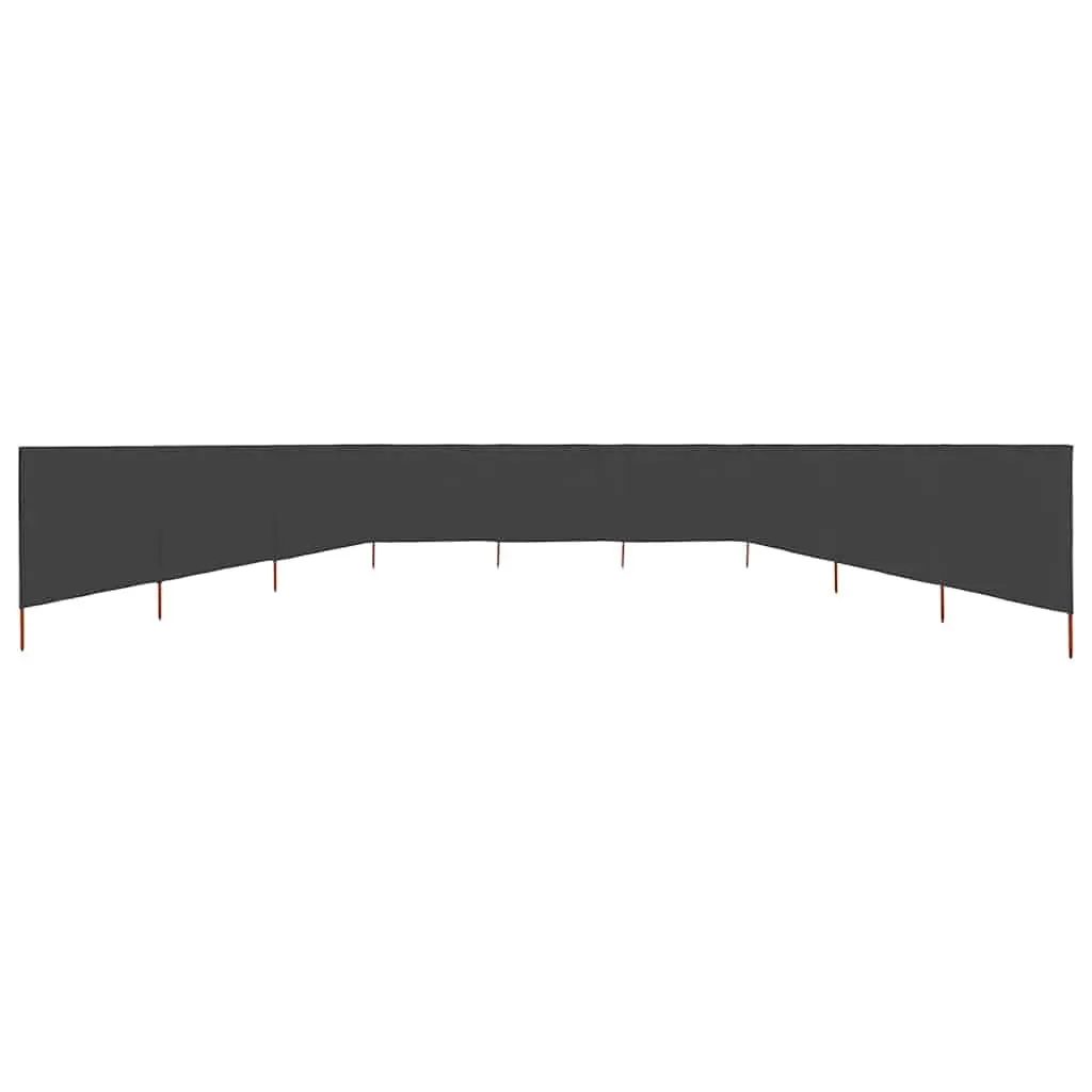 9-Panel Folding Wind Screen Outdoor Garden Shelter Anthracite 1200x80cm
