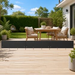 9-Panel Folding Wind Screen Outdoor Garden Shelter Anthracite 1200x160cm