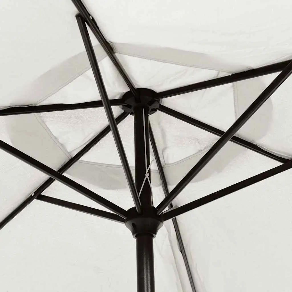 White Outdoor Parasol 200x224cm
