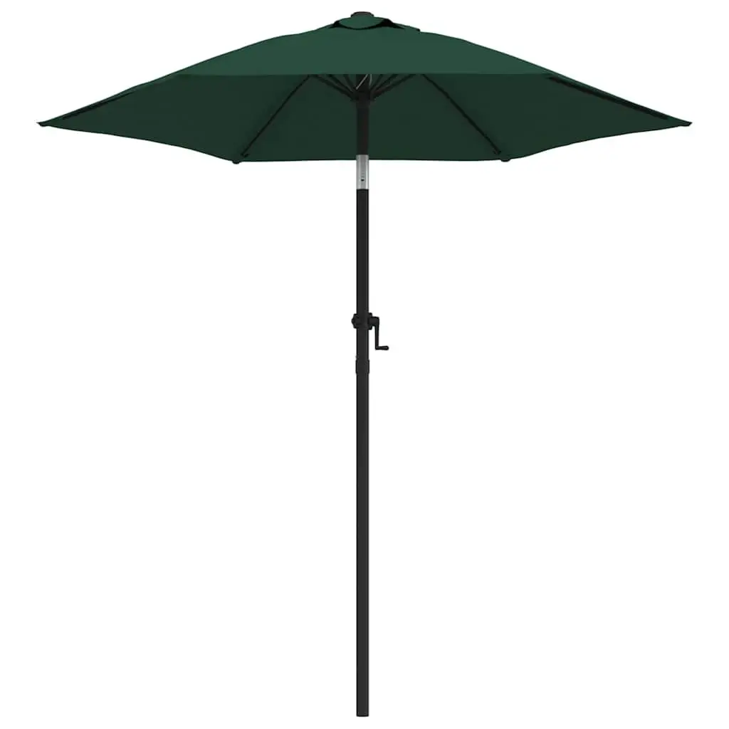 Garden Parasol Outdoor Umbrella 200x224cm Green Patio Sunshade Crank Tilt