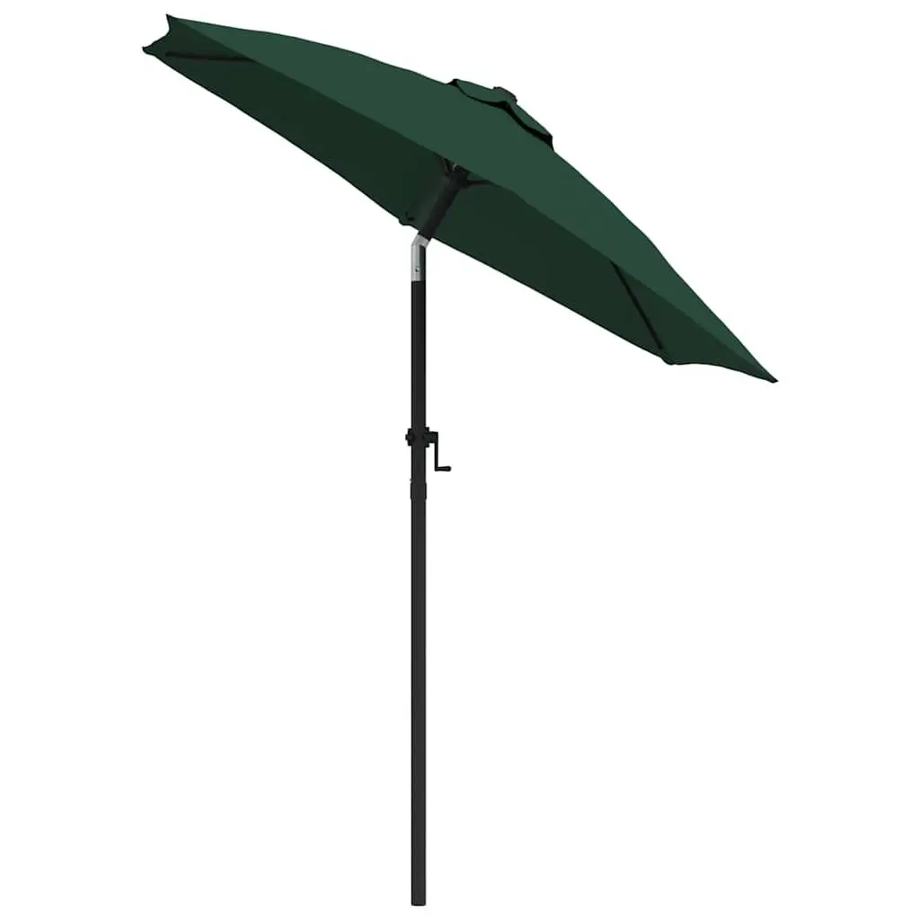 Garden Parasol Outdoor Umbrella 200x224cm Green Patio Sunshade Crank Tilt