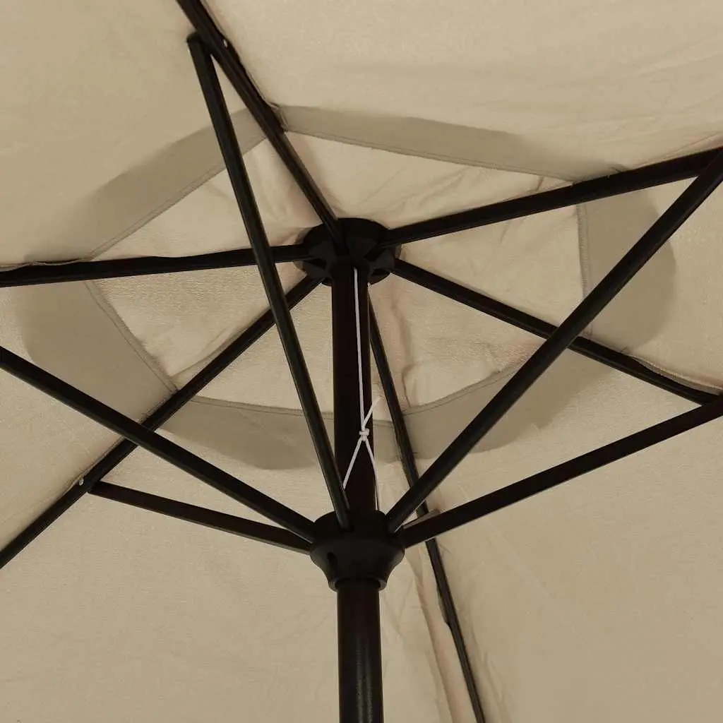 Garden Parasol Outdoor Use Taupe 200x224cm