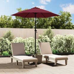 Red Burgundy Outdoor Parasol: Dimensions 200x224cm