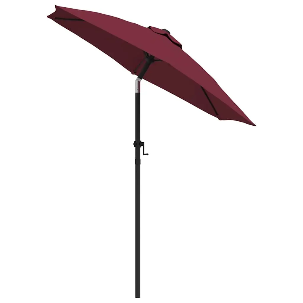 Outdoor Parasol for Patio Garden 200x224cm Crank Tilt Red Burgundy