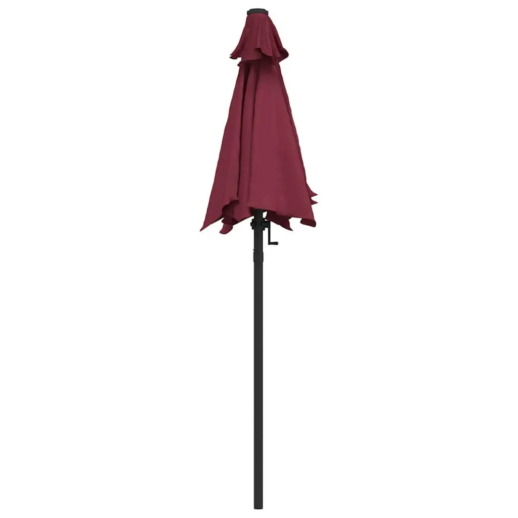 Outdoor Parasol for Patio Garden 200x224cm Crank Tilt Red Burgundy