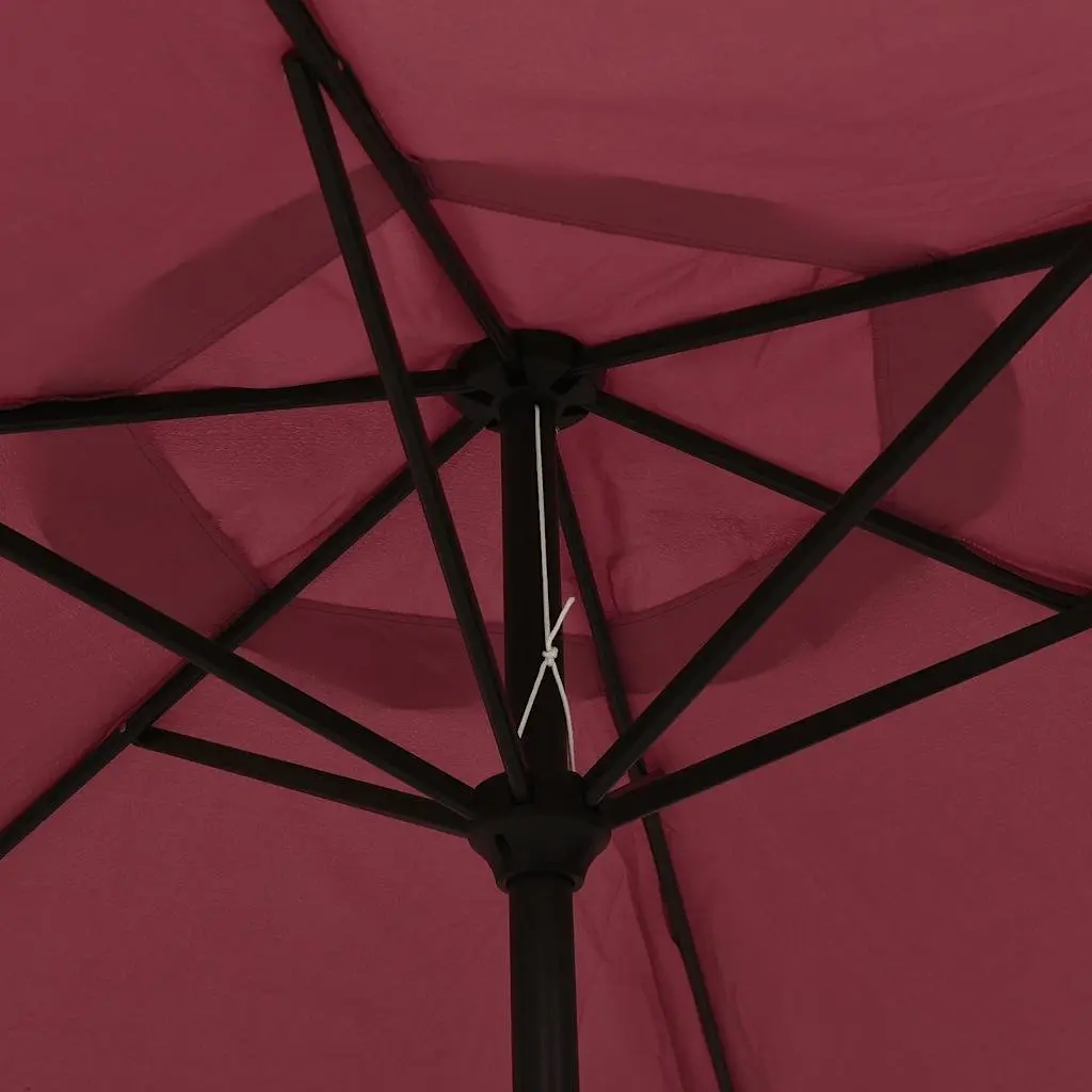 Outdoor Parasol for Patio Garden 200x224cm Crank Tilt Red Burgundy