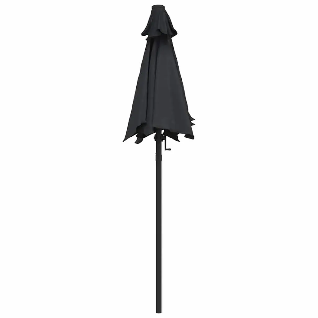 Garden Parasol Outdoor Umbrella 200x224 cm Sunshade Crank Tilt Portable Black