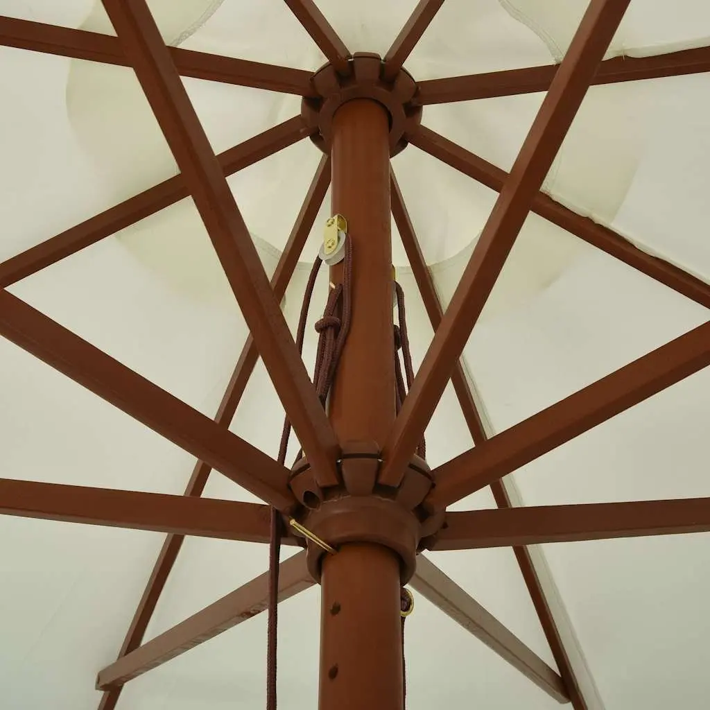 330cm Garden Parasol with Wooden Pole