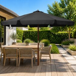 Specifications of 330cm Garden Parasol with Wooden Pole