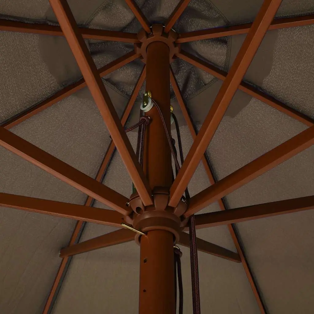 Garden Parasol with Wooden Pole 330cm