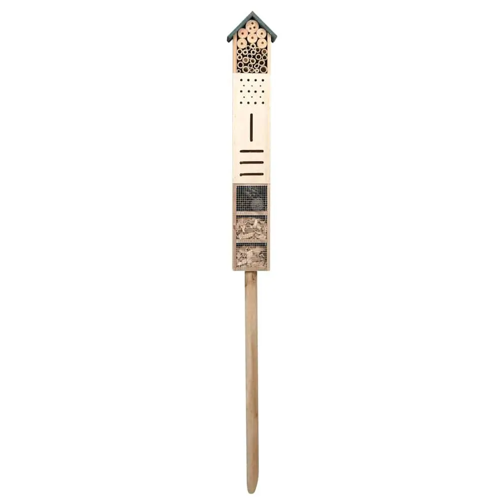 Insect Hotel Wooden Garden Bug House Natural Pine Cones Bamboo Stems Brown 150cm