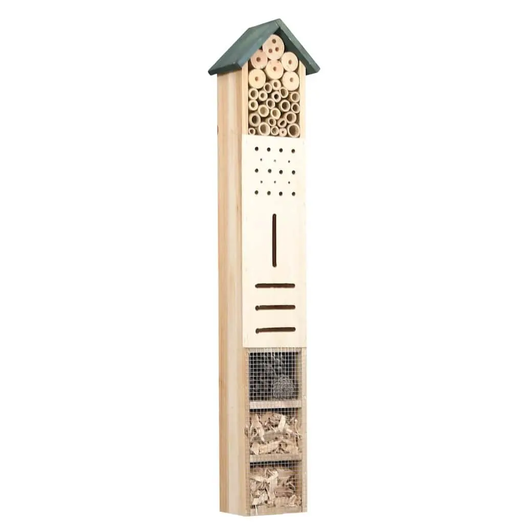 Insect Hotel Wooden Garden Bug House Natural Pine Cones Bamboo Stems Brown 150cm