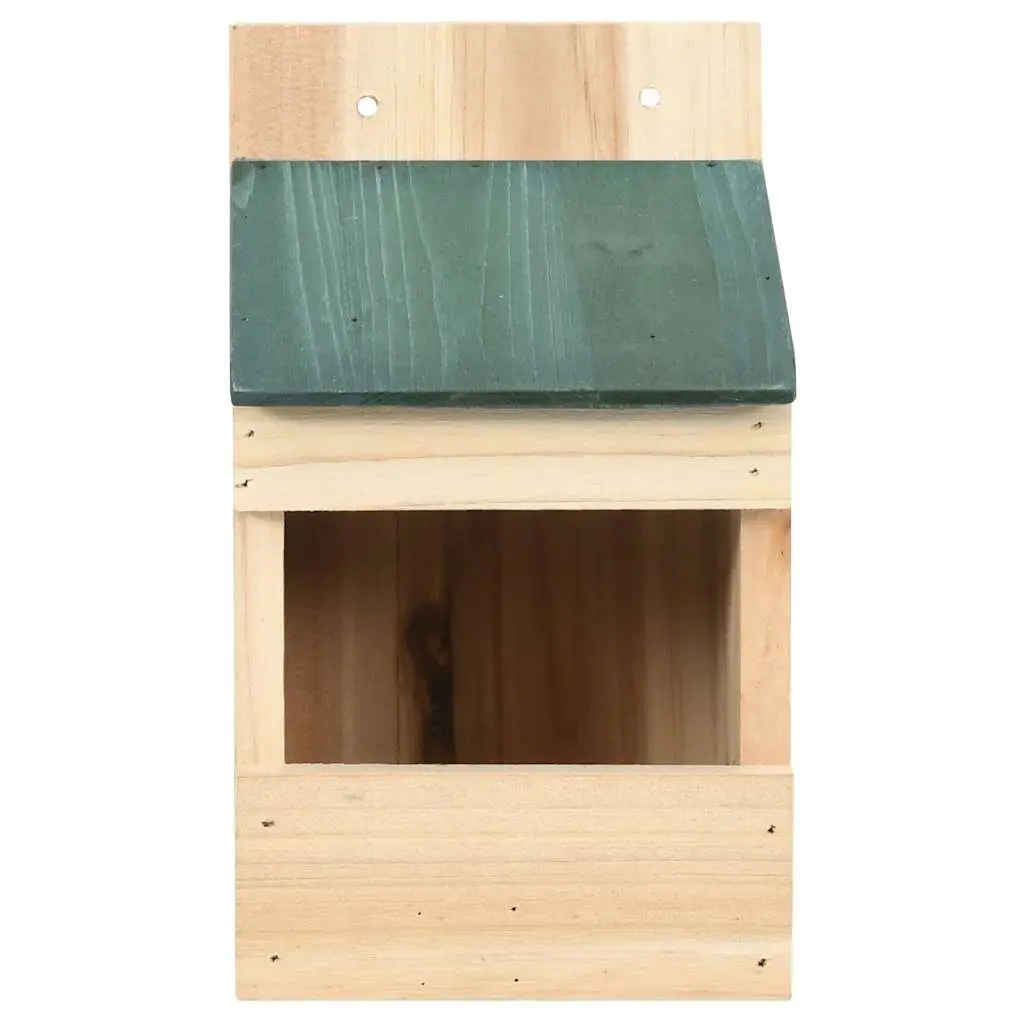 Wooden Birdhouses Garden Outdoor 12 x 16 x 20 cm Beige Natural 4 Pieces