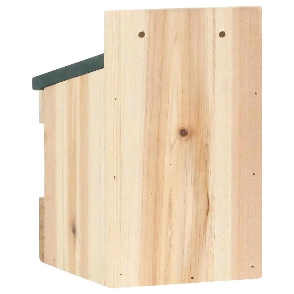 Wooden Birdhouses Garden Outdoor 12 x 16 x 20 cm Beige Natural 4 Pieces