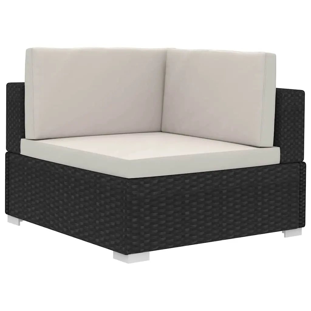 Outdoor Garden Sofa Set 4 Piece Patio Furniture Black