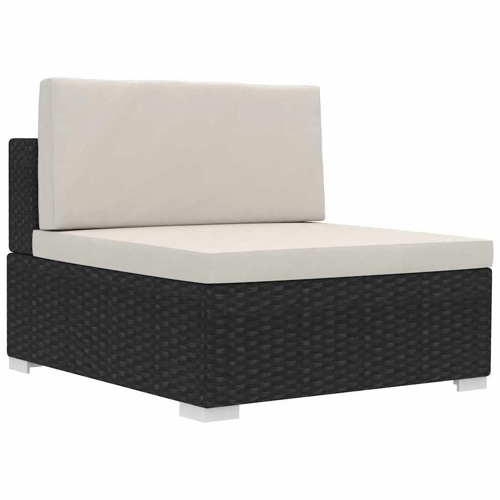 Outdoor Garden Sofa Set 4 Piece Patio Furniture Black