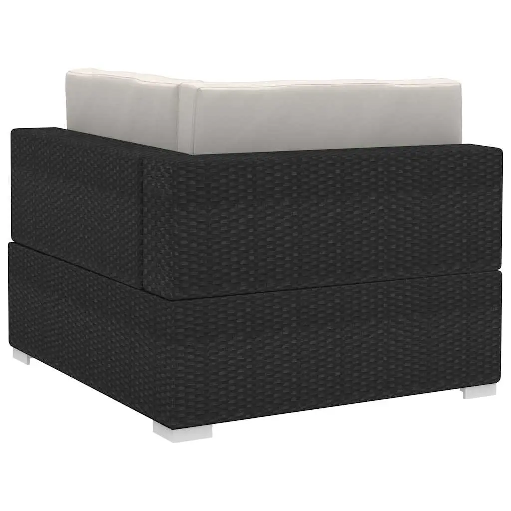 Outdoor Garden Sofa Set 4 Piece Patio Furniture Black