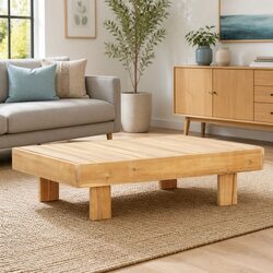 Solid Wood Coffee Table 100x60x25 cm Outdoor Indoor Living Room Furniture