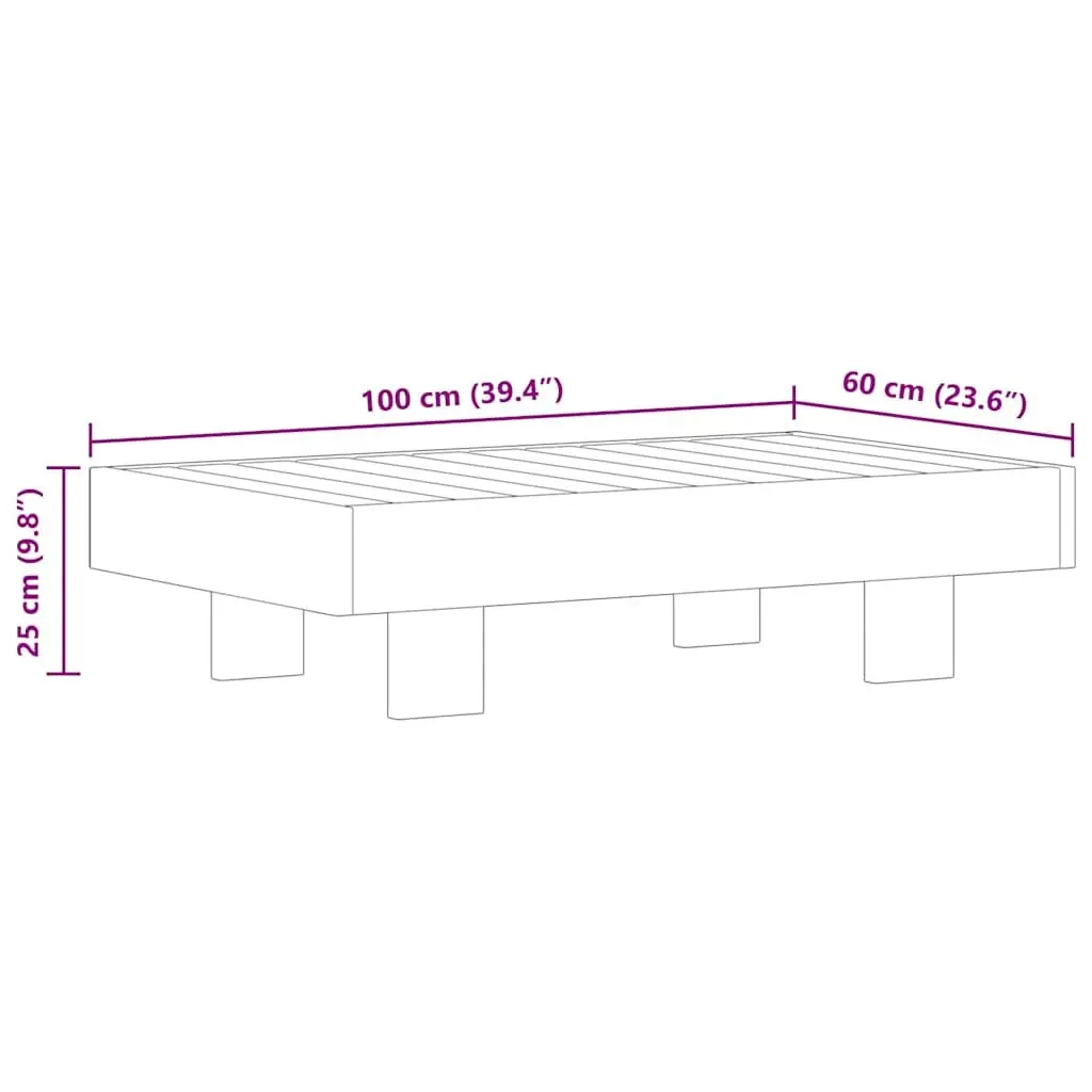 Solid Wood Coffee Table 100x60x25 cm