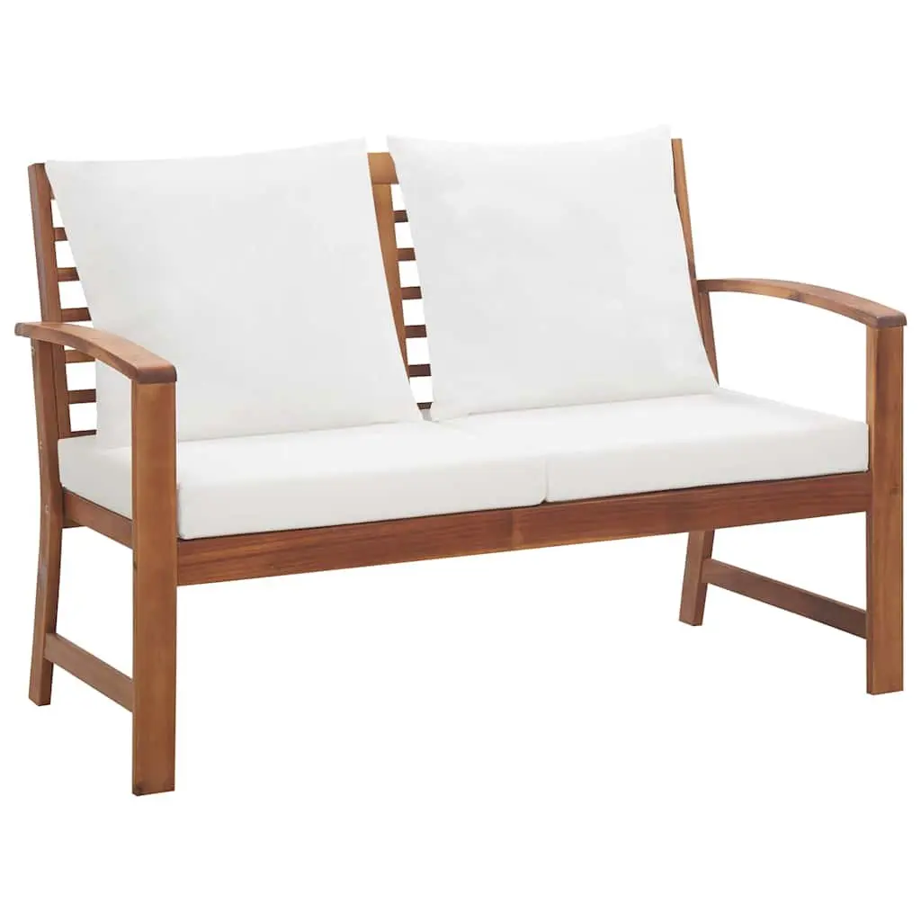 4 Piece Garden Lounge Set Outdoor Use Acacia Wood Sofa with Cushions