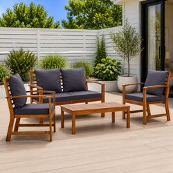 Specifications of the 4 Piece Grey Outdoor Lounge Set