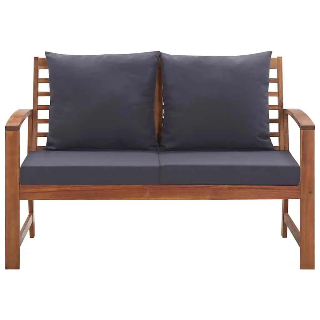 Outdoor Lounge Set 4 Piece Garden Furniture for Patio Grey