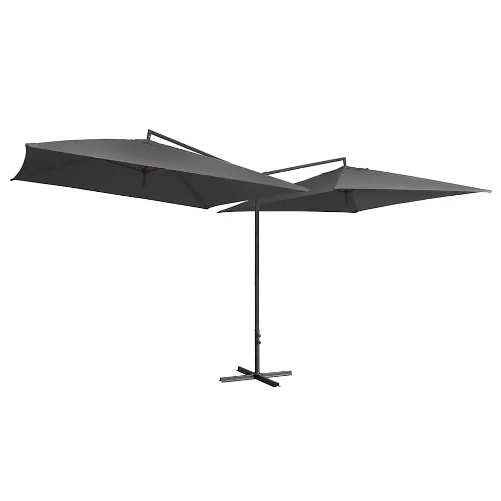 Double Parasol Outdoor Umbrella Garden Shade 250x250 cm UV Protection Crank
