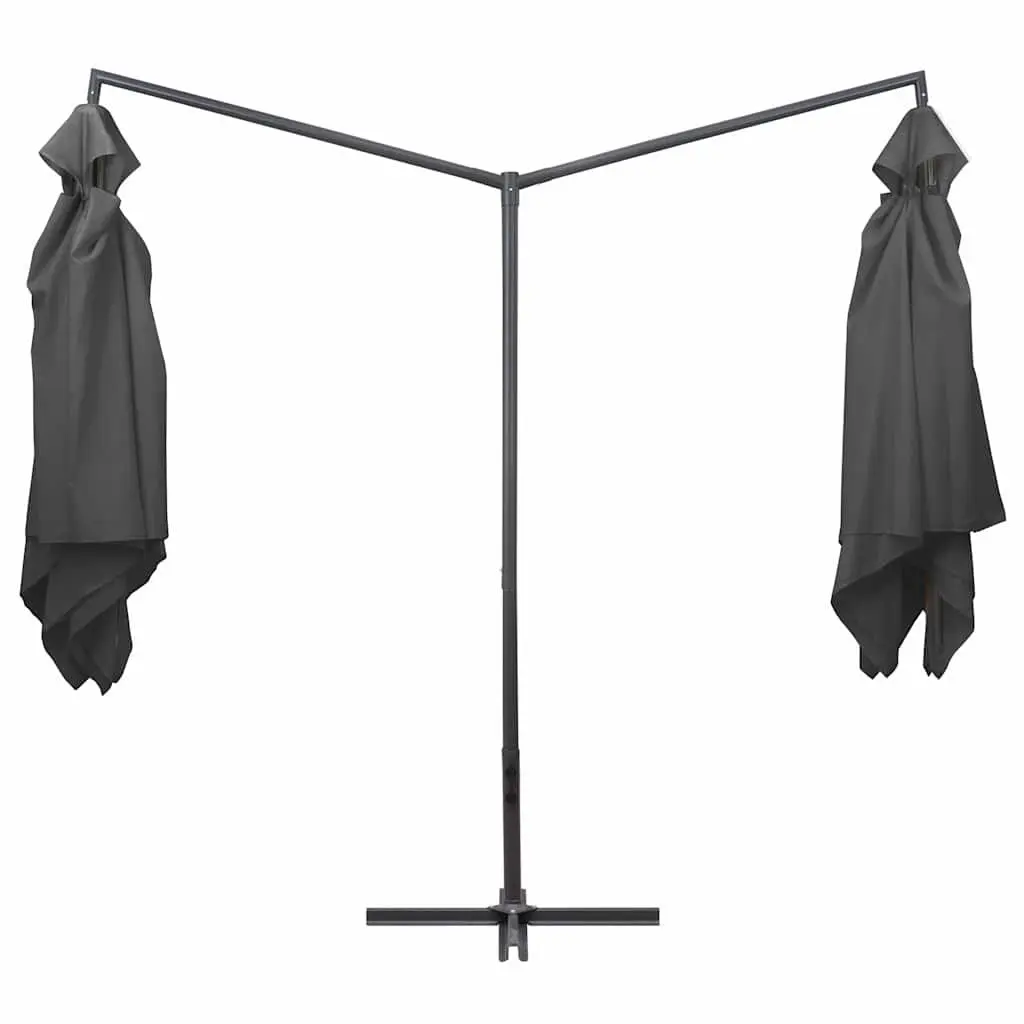Double Parasol Outdoor Umbrella Garden Shade 250x250 cm UV Protection Crank
