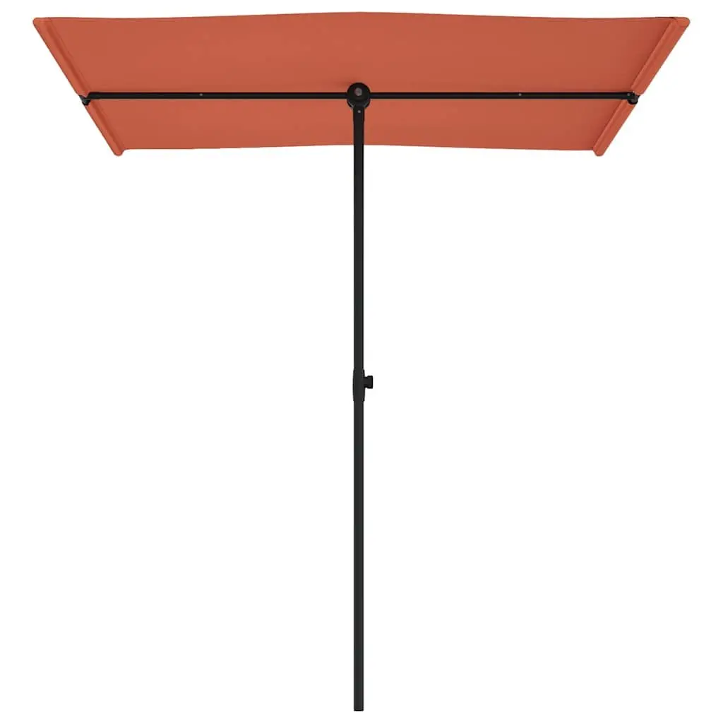 Garden Parasol Outdoor Use 180x110cm Rotating Canopy UV Protection Brown