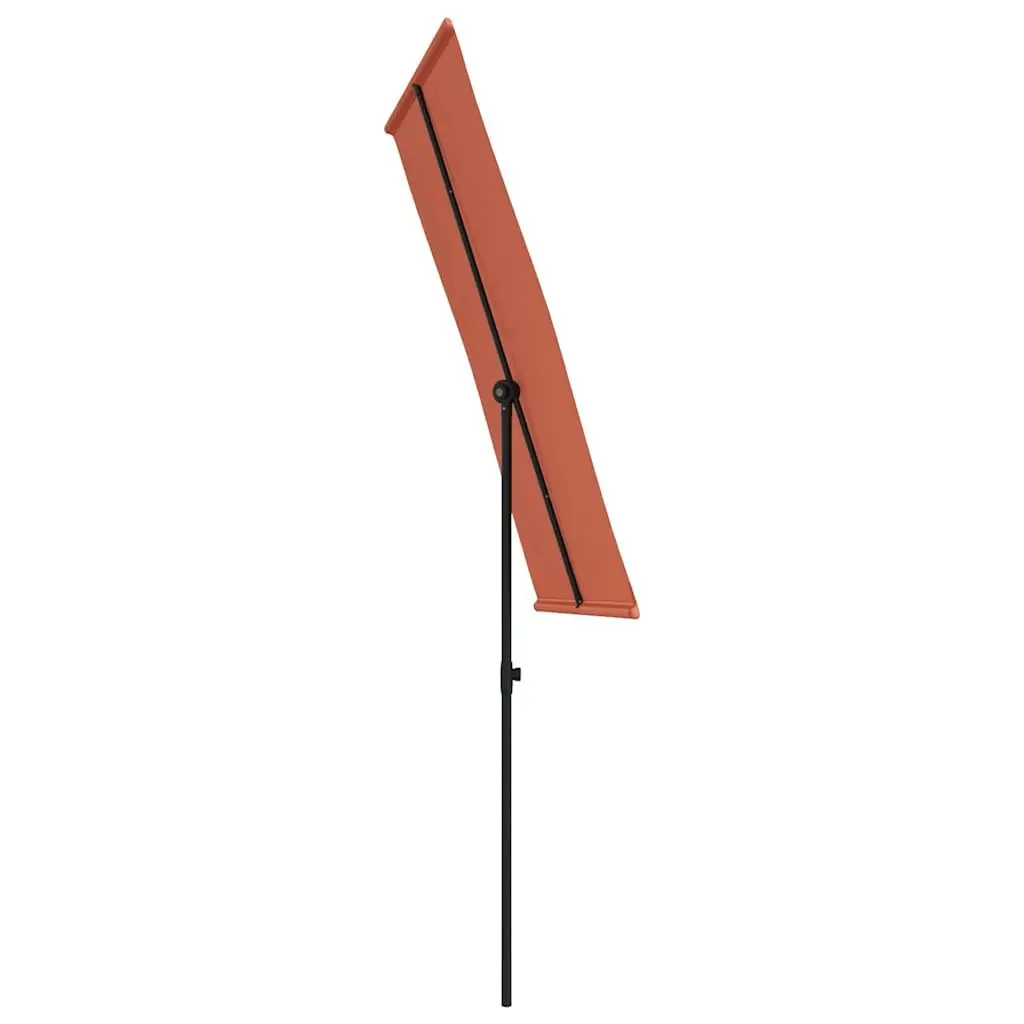 Garden Parasol Outdoor Use 180x110cm Rotating Canopy UV Protection Brown